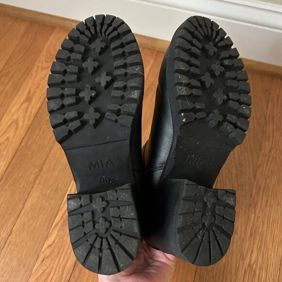 MIA Jody Chelsea Black Ankle Chunky Boot Booties Women’s Size 8 - Picture 7 of 9